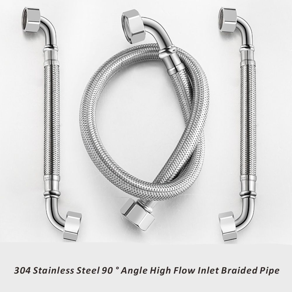 Flexible Hose Braided - New 90° Bend Pipe Pipe Toilet