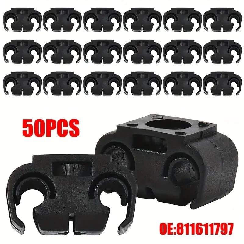 Plastic Pipe Clip - 50pcs Car Brake Line Clips Cable