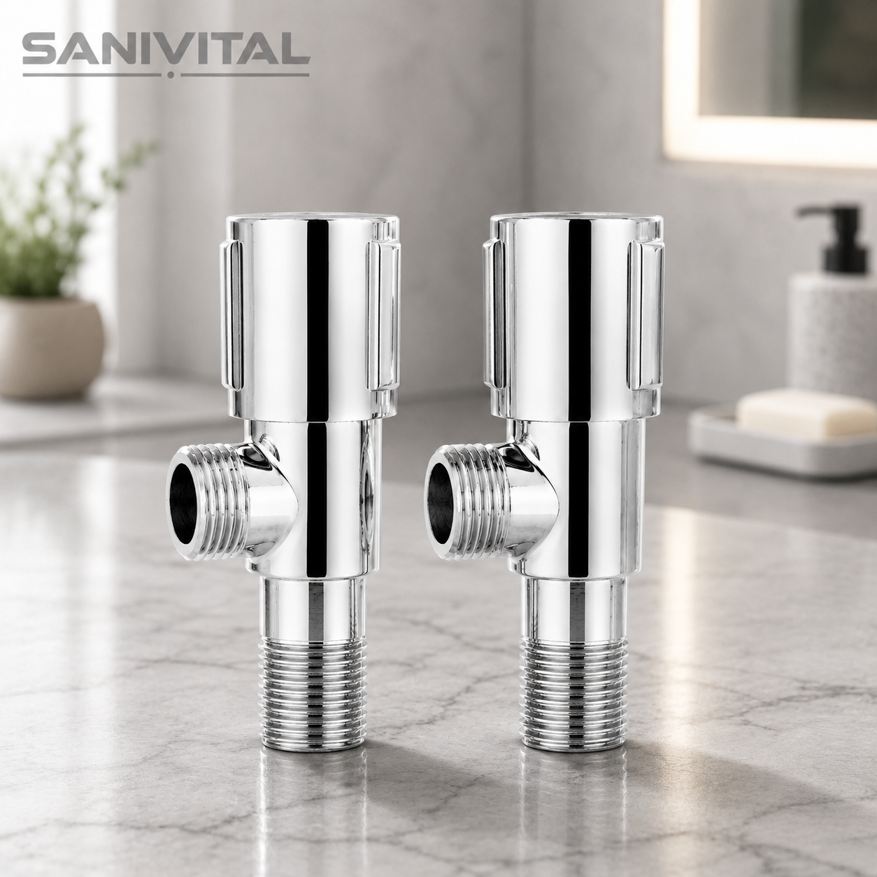 Toilet Fill Valve - SANIVITAL G1/2 Angle Valve Stainless Steel