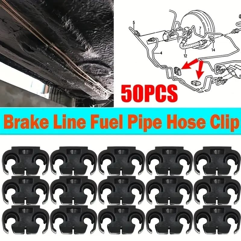 50pcs Car Brake Line Clips Cab - Plastic Pipe Clip 리뷰 및 가격