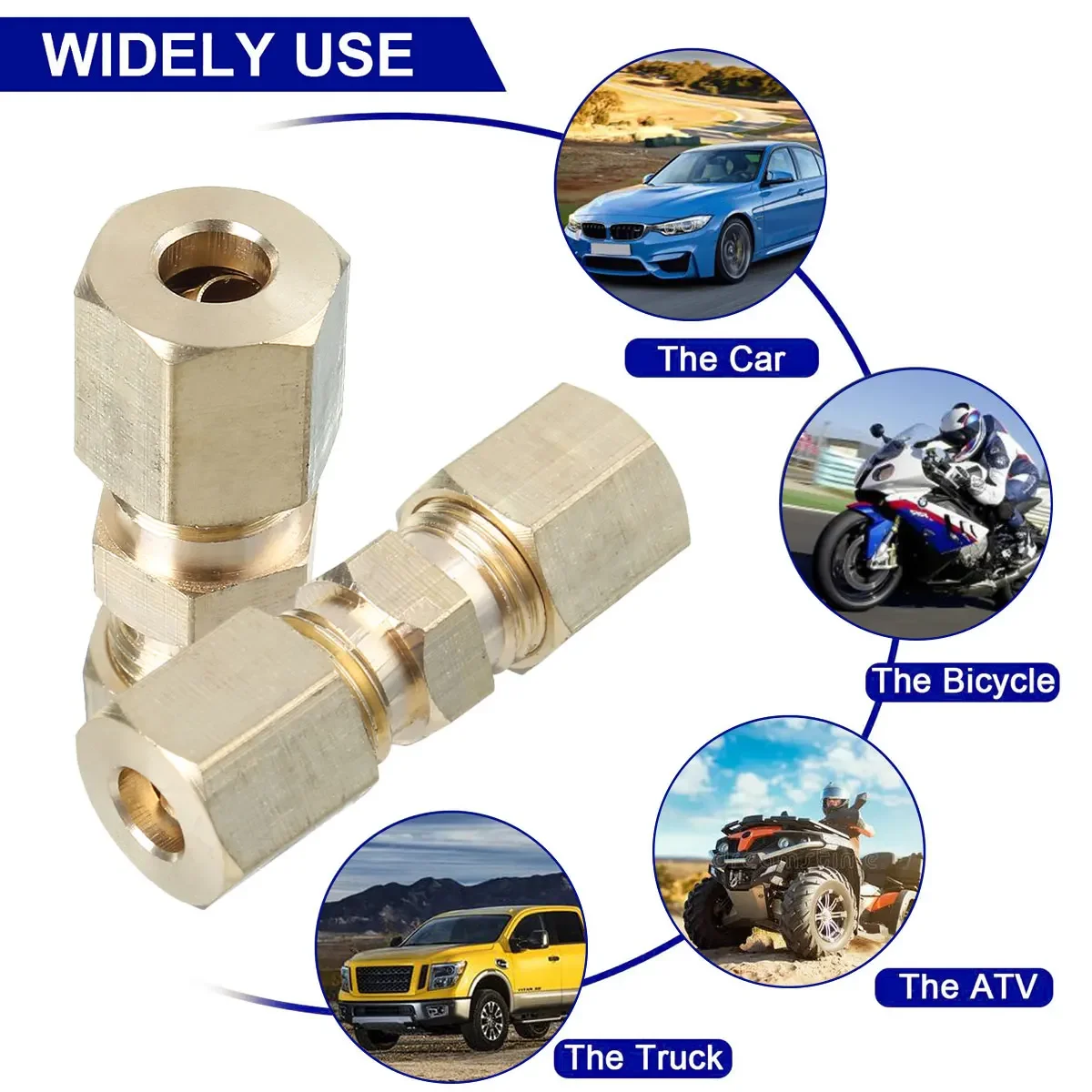 5pcs Brass Brake Line Union Fi - Compression Fitting Brass 리뷰 및 가격