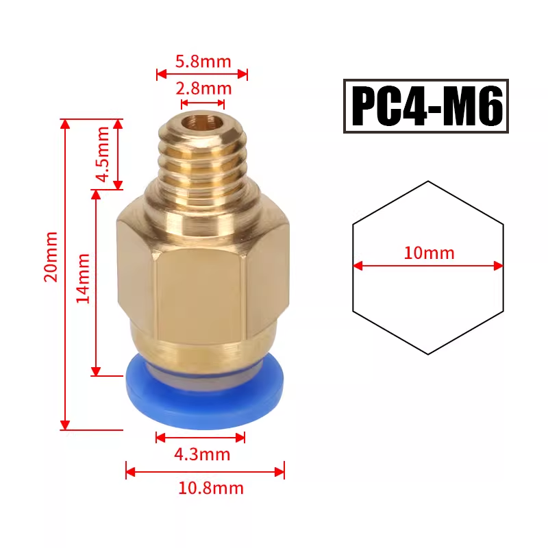 10pcs/lot PC4-M10 Pneumatic Co - Ptfe Tape Thread 리뷰 및 가격