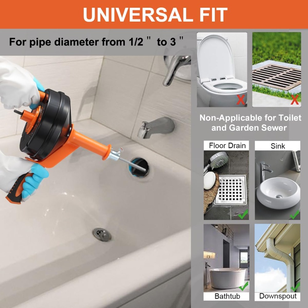 Drain Auger Clog Remover with  - Drain Snake Flexible 리뷰 및 가격