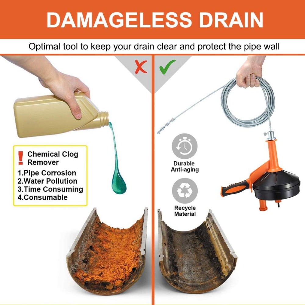 Drain Auger Clog Remover with  - Drain Snake Flexible 리뷰 및 가격
