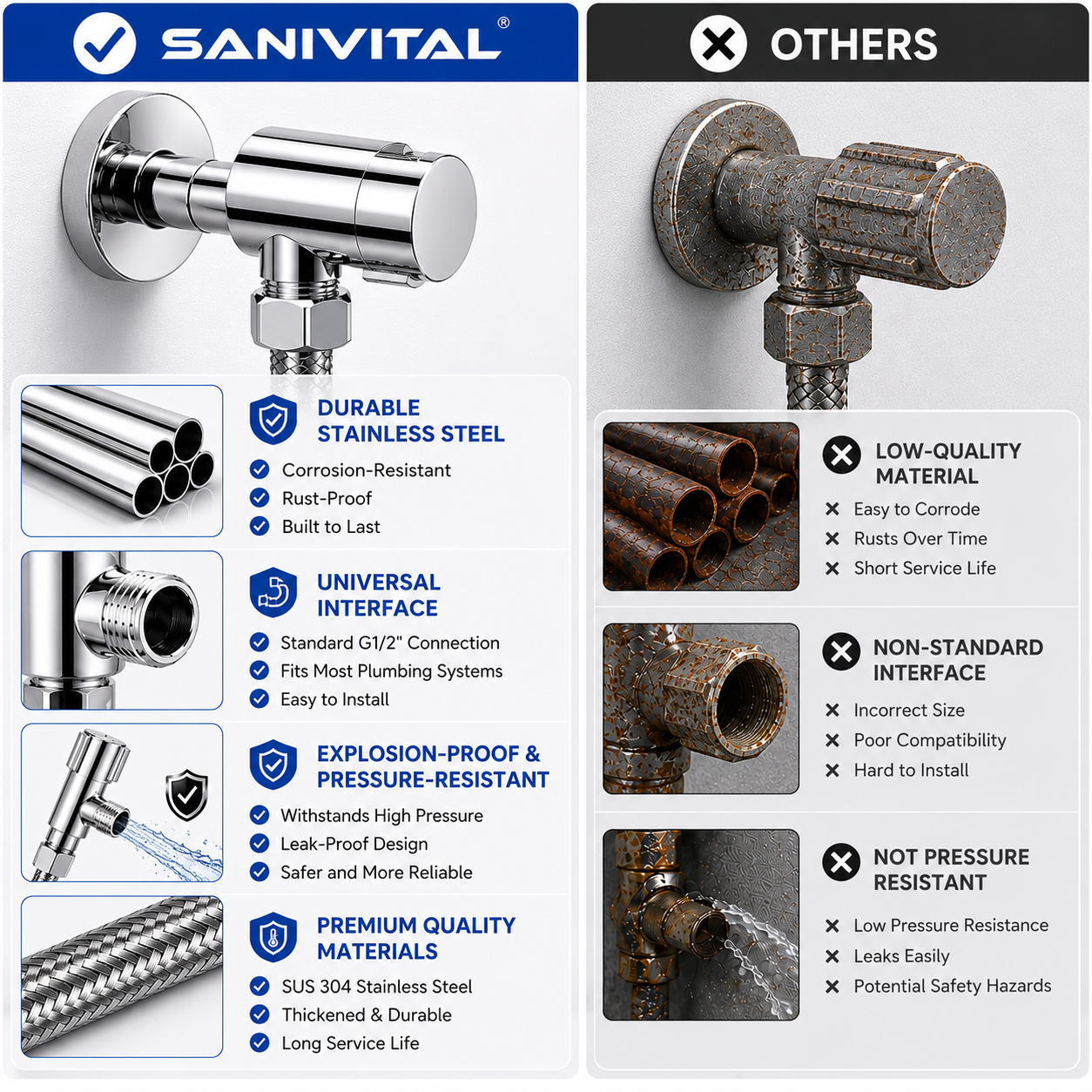 SANIVITAL G1/2 Angle Valve Sta - Toilet Fill Valve 리뷰 및 가격