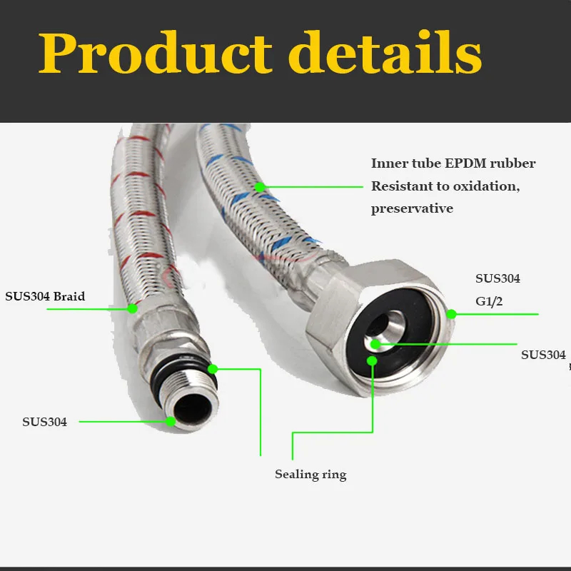 2 Pack 60cm Stainless Steel Ho - Flexible Hose Braided 리뷰 및 가격