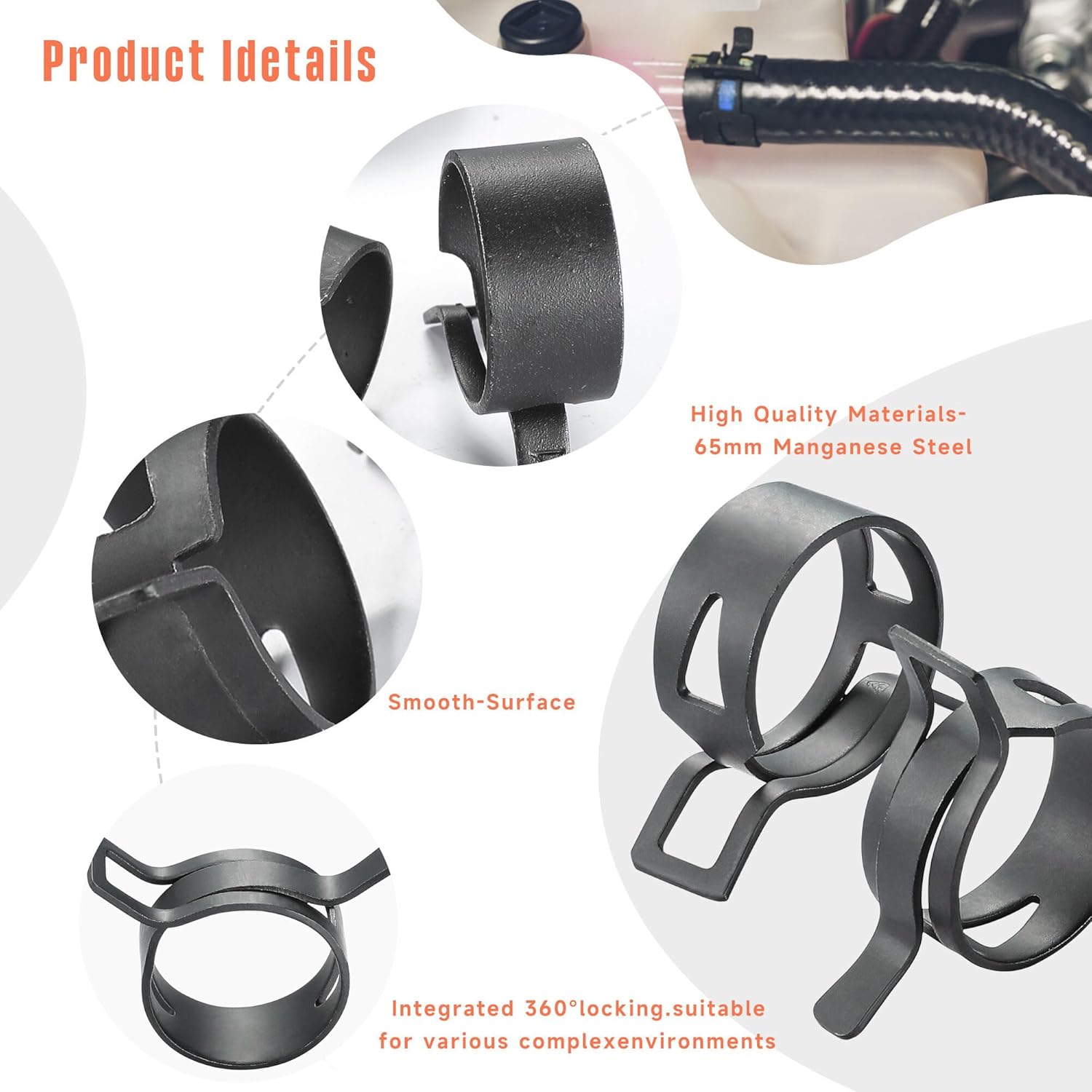 24pcs Hose Spring Clamp Clips  - Drain Pipe Clip 리뷰 및 가격