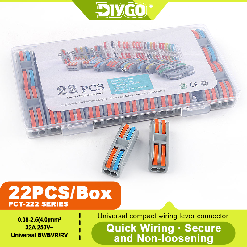 DIY GO 22PCS Lever Wire Connec - Push Fit Connector 리뷰 및 가격